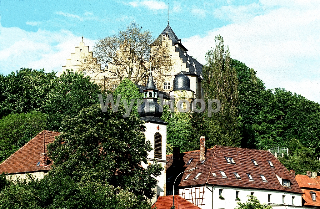 Main Mainberg Schloss km336,8.jpg - Schloss Mainberg, Main-km 336,8